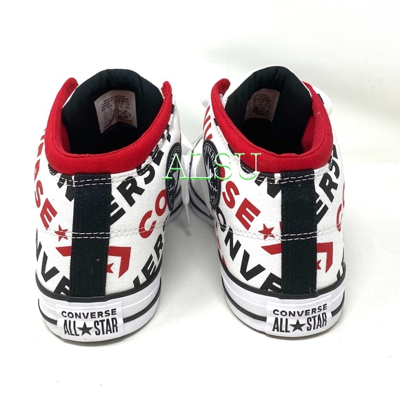 Converse High Street Mid Multi Logo White  Men’s - Picture 6 of 8